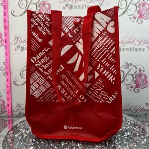 lululemon athletica Red Graphic Tote Bag